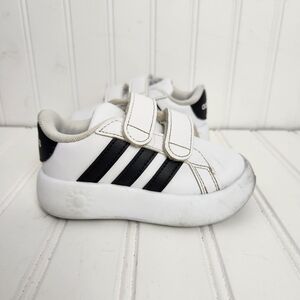 adidas Grand Court 2.0 CF I Kids Toddlers Size 6.5 White/Black Sneakers ID5271